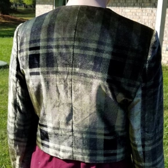 Gorgeous Carlisle Velvet Plaid Blazer - Picture 6 of 6